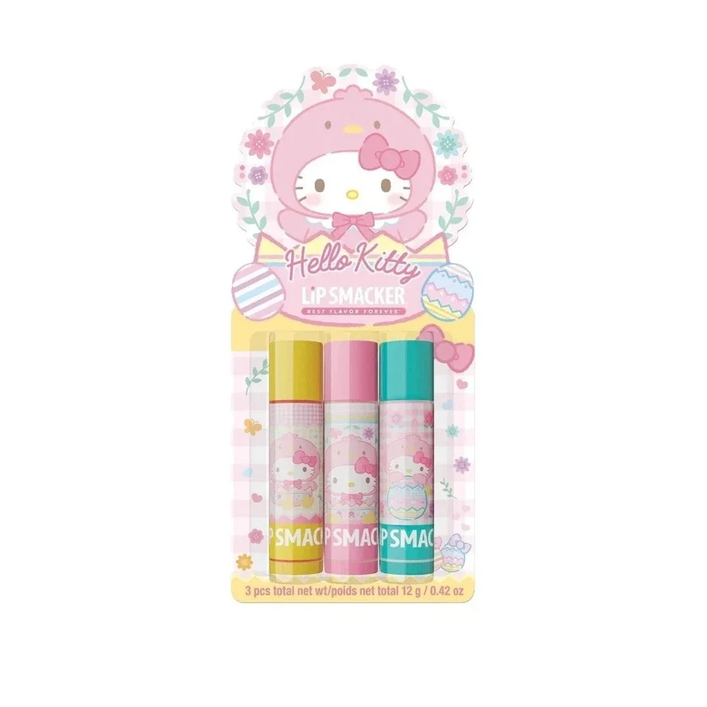 Lip Smacker‎ Hello Kitty Balm Mango Pop, Cotton Candy Burst, Bloo-MINT